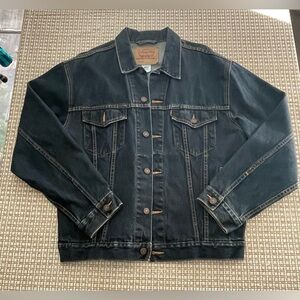 Levi's  90s  Vintage Trucker Jacket Dark Blue Denim Men’s Large 70507 EUC